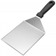 Extra Wide Metal Smash Burger Spatula with Beveled Edges 6 x 5inches | Heavy Duty Stainless Steel Large Metal Spatula for Grill, Griddle, Pizza, Fish, Meat, Pancake Flipper Turner, Dishwasher Safe 